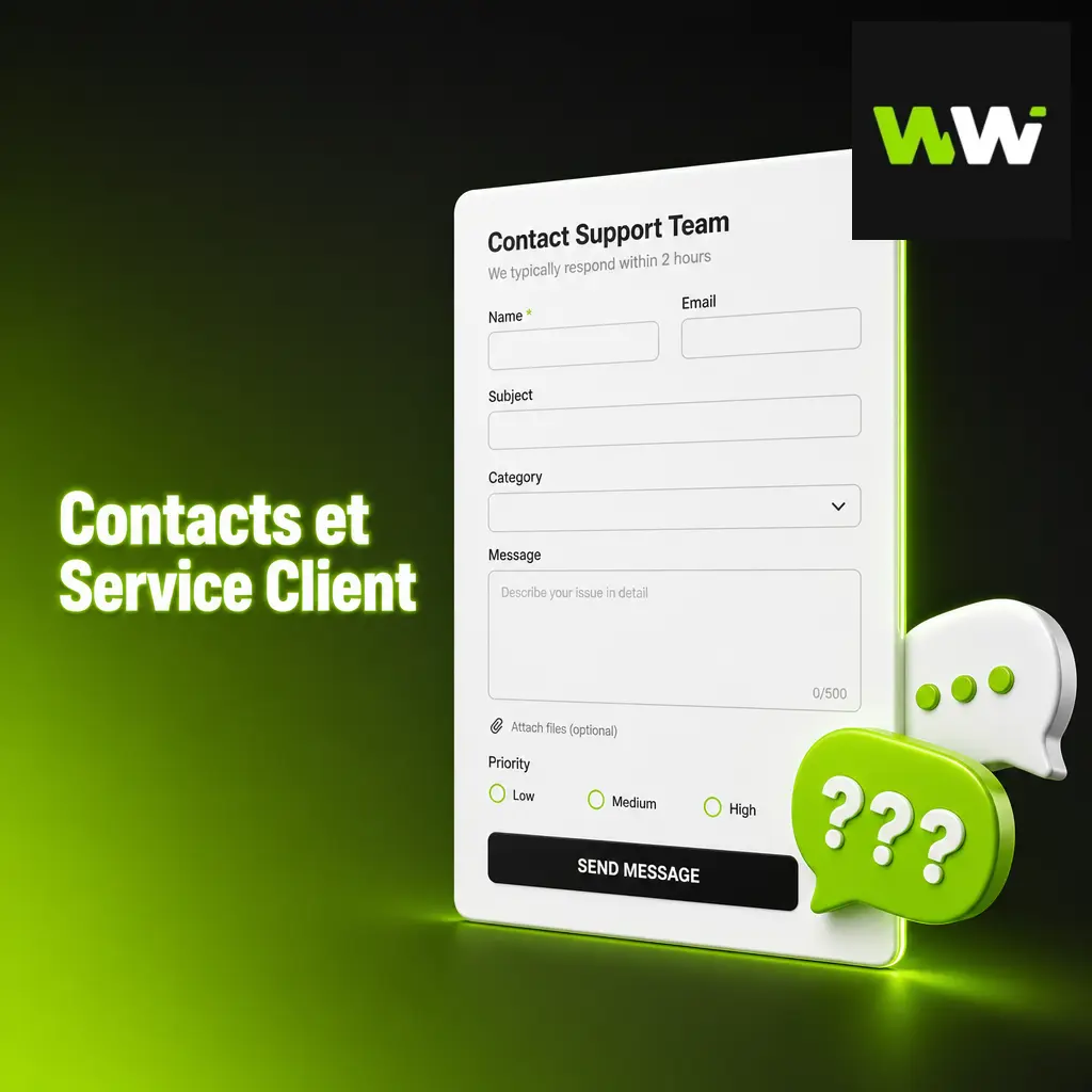 Équipe support WinWin disponible 24h/24 via chat, e-mail et Telegram pour joueurs camerounais