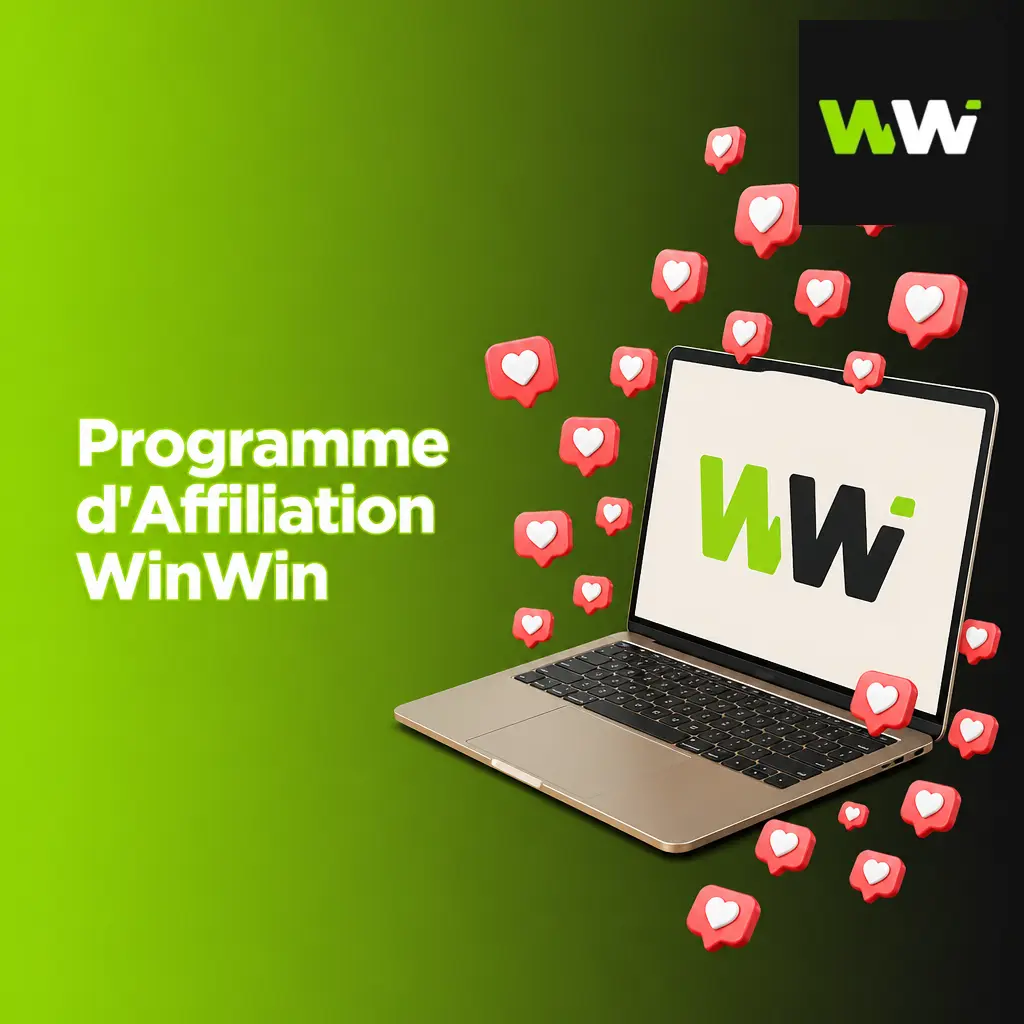 Programme d'affiliation WinWin : gagnez des commissions jusqu'à 40% en recommandant la plateforme à de nouveaux joueurs.